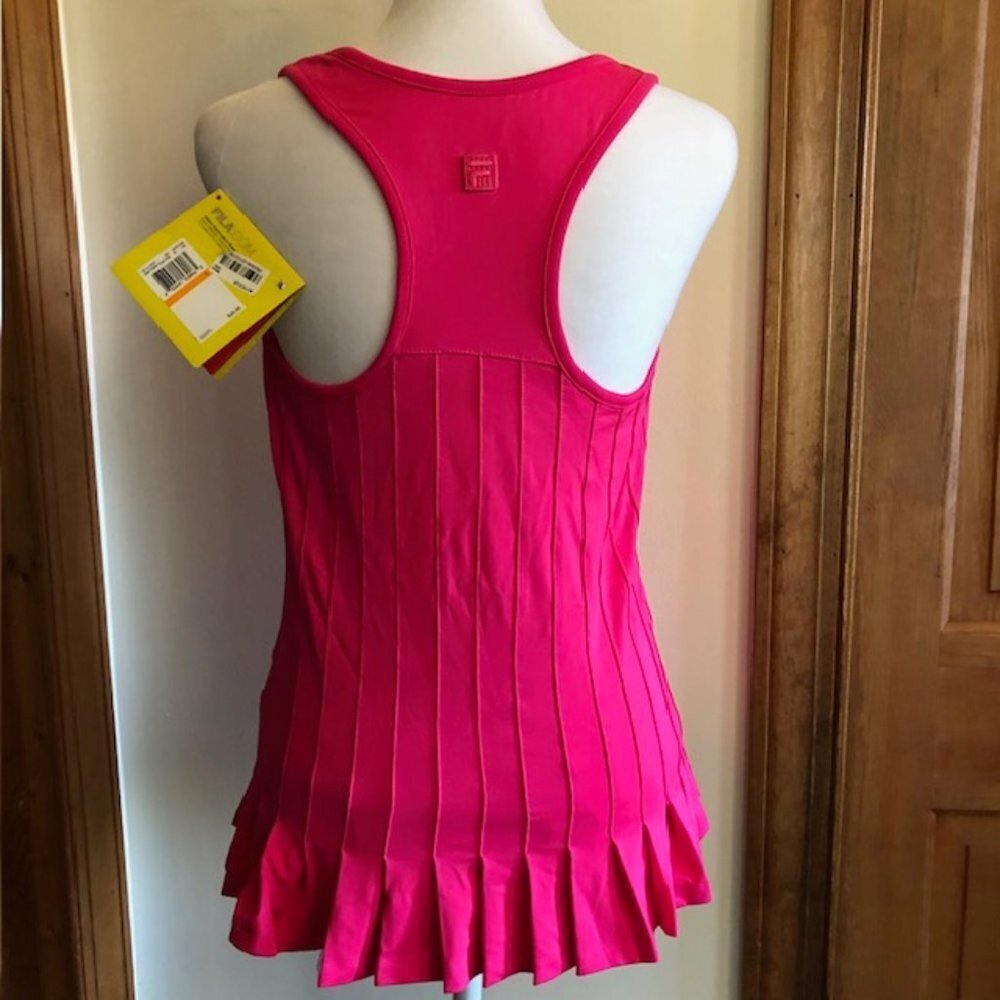 FILA Lawn Tennis Club Athletic Racerback Tank Pink Small 36 - Picture 1 of 16